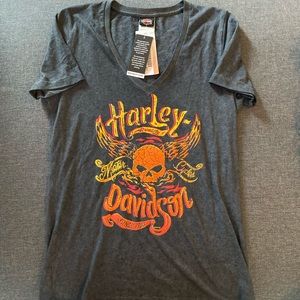 Harley Davidson V Neck Tee